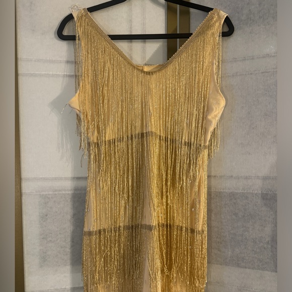 Dresses & Skirts - Gold Tassel Flapper Style Dress